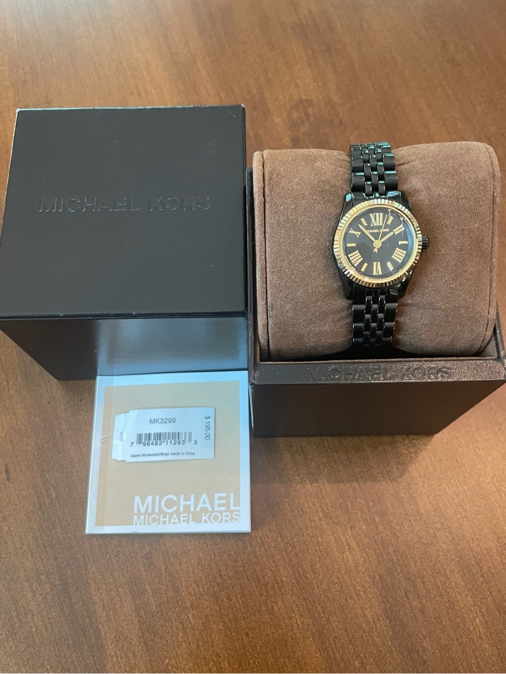 Michael Kors MK3299 Lexington Black Dial Black Ion Plated Women's Watch